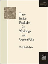 Three Festive Postludes for Weddings and General Use Organ sheet music cover